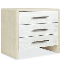 CASCADE BURLAP BLANC 3 - DRW NIGHTSTAND Hooker Furniture Bedroom, Round Nightstand, Bedroom Nightstands, Three Drawer Nightstand, Contemporary Nightstand, Vintage Nightstand, 3 Drawer Nightstand, Perfect Bedroom, White Chalk