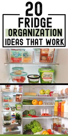 20 Clever Ways to Organize Your Fridge Ideas! 1000 Lifehacks, Casa Clean, Organisation Hacks, Fridge Organization, Household Organization, Organization Tips, Fridge Freezers