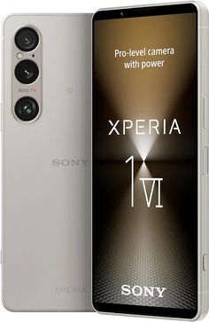 the front and back sides of a white xperia 1v1 phone with an extra camera