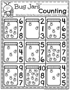 a bug jar counting game with numbers