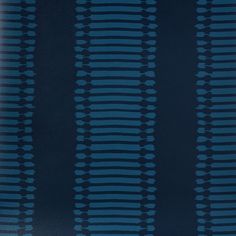 a blue and black striped wallpaper with circles