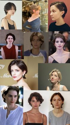 Short Hair 60s, Short Feminine Haircuts, Feminine Haircuts, Androgynous Haircut, Short Wavy Haircuts, 60s Hair, Hair Color Caramel, Wavy Haircuts