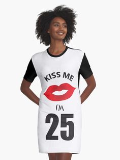 kiss me 25 • Millions of unique designs by independent artists. Find your thing. Lips Graphic, Dress For Sale, Kiss Me, Street Fashion, T Shirt Dress, Dresses For Sale, Designer Dresses, Graphic T Shirt