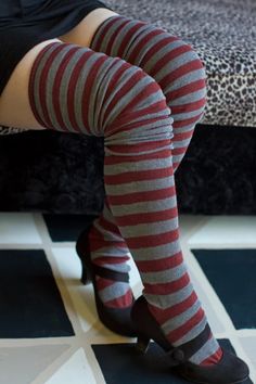 M Stripes Thigh High Socks – Sock Dreams High Socks Aesthetic, Plus Size Thigh High Socks, Thinner Legs, Plus Size Thigh, Striped Thigh High Socks, Thigh High Stockings And Tights, Thigh High Tights, Socks Aesthetic, Thigh High Stocking