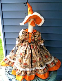 Goose Clothes ~*~ HALLOWEEN WITCH ~*~ Goose Outfit by Linda | Home & Garden, Yard, Garden & Outdoor Living, Garden Décor | eBay! Living Garden, Garden Yard, Garden Outdoor, Halloween Witch