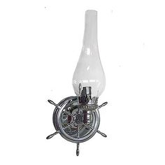 an antique style wall light with a clear glass shade