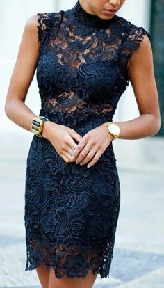 파티 드레스, فستان سهرة, Navy Lace, Black Lace Dress, Midi Dress Sleeveless, Mode Inspiration, Street Styles, Look Fashion, Pretty Dresses