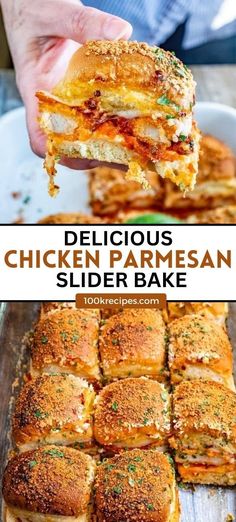 delicious chicken parmesan slider bake is the perfect appetizer