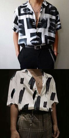 Mens Blouse, Fashion Casual Outfits, Outfits Classy, Fashion Shirts, Fashionista Style, Androgynous Fashion