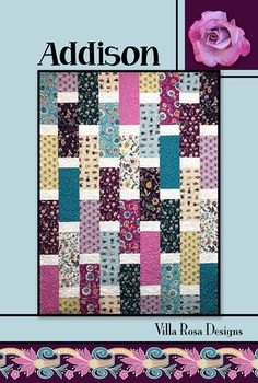 the front cover of a quilt book with an image of a pink rose on it