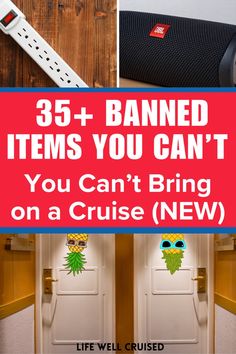 the words 35 + banned items you can't buy on a cruise new