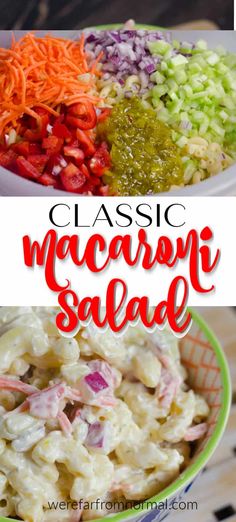 this classic macaroni salad is the perfect side dish for any meal it's loaded with fresh vegetables and lots of flavor