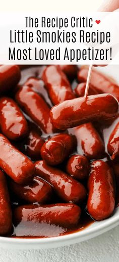 Little Smokers Appetizers, Lol Smokies Recipe Crockpot, Barbeque Smokies Crockpot, Smokey Sausage Recipes Lil Smokies, Bbq Mini Sausages Lil Smokies, Smoked Lil Smokies, Litl Smokies Crock Pot Bbq, How To Make Smokies, Mini Weiners Crockpot Lil Smokies