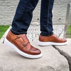 are handcrafted by individual order. Upper material is made by premium leather. Insole and lining materials - leather. Your new shoes will be handcrafted especially for you and delivered for free to your home or office in 1-2 weeks. Included option for free return and remake if the shoes do not fit.Only now all this is available at an exclusive price of $249.00.Proceed with you order now. Brown Leather Cap Toe Monk Strap Shoes, Monk Strap Shoes With Rubber Sole For Derby, Wingtip Monk Strap Shoes With Brogue Detailing, Bridle Leather Cap Toe Shoes With Rubber Sole, Casual Leather Monk Strap Shoes With Rubber Sole, Monk Strap Shoes With Leather Lining And Round Toe, Leather Monk Strap Shoes With Rubber Sole, Wingtip Leather Shoes With Leather Footbed In Bridle Leather, Casual Leather Monk Strap Shoes With Plain Toe