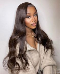 Natural Straight Hairstyles, Hairstyles Human Hair, Clip In Hair Extensions Styles, 22 Inch Hair, 22 Inch Hair Extensions, Natural Straight Hair, Extensions Clip In, Brown Hair Inspo, Hair Laid