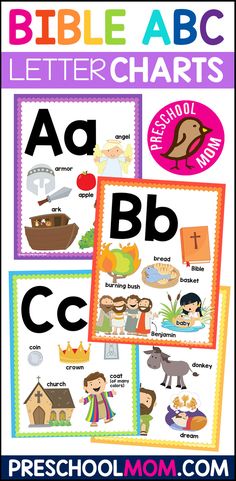 the abc and b letters are shown in this printable alphabet poster for preschoolers