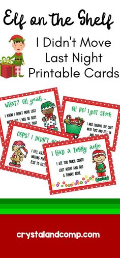 elf on the shelf i didn't move last night printable cards