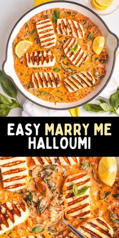 An easy 30 minute recipe! This is the most deliciously decadent vegetarian "marry me chicken" alternative you could imagine. Grilled or fried halloumi cheese is incredible paired with the famed creamy sundried tomato "marry me" sauce, and it's a perfectly easy meal served with rice or potatoes.