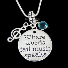 Where Words Fail Music Speaks Treble Clef Keychain, Keyring Music Major Graduation Necklace, Musical Musician Jewelry 30th 40 Birthday Gifts 40 Birthday Gifts, Music Major, Where Words Fail Music Speaks, 40 Birthday, Graduation Necklace, Bracelet Pandora, Music Jewelry