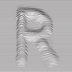 an abstract black and white background with wavy lines