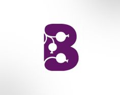 the letter b is made up of three balls and two leaves on top of each other