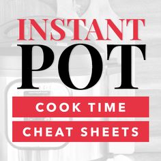 instant pot cook time heat sheets