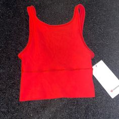 Brand New Perfect Condition Lululemon Power Pivot Tank Ribbed Fabric Size 2 In The Shade Love Red Red Seamless Athleisure Tops, Sporty Red Tank Top For Yoga, Red Medium Support Sports Top, Red Athleisure Top For Yoga, Red Seamless Sporty Tops, Sporty Seamless Red Tops, Sporty Red Seamless Tops, Functional Red Sleeveless Tops, Casual Red Tank Top For Training