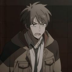 an anime character wearing a jacket and tie