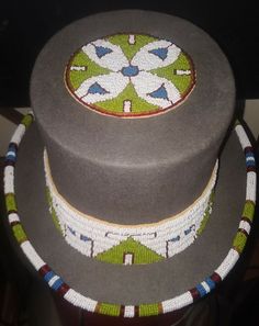 Native American Style Beaded Felt Top Hat | eBay Beaded Hats Native American, Beaded Hats, Beaded Hat, Native American Style, Top Hats, Native Style, Native American Beading, Native American Fashion, Beaded Top