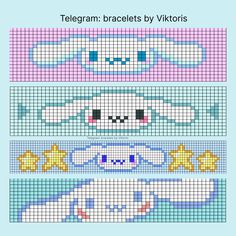 the cross stitch pattern shows three different teeth