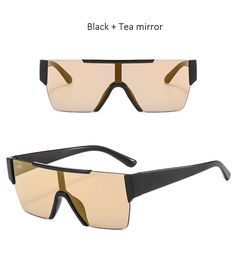 New Fashion Rimless Mirror Anti-UV Sunglasses | Fashionsarah.com Retro Wayfarer Shield Sunglasses For Summer, Summer Brown Rectangular Shield Sunglasses, Rectangular Shield Sunglasses With Uva Protection, Rectangular Shield Sunglasses With Uva Protection For Summer, Brown Rimless Sunglasses For Summer, Brown Polycarbonate Shield Sunglasses For Summer, Summer Polycarbonate Wayfarer Shield Sunglasses, Retro Rectangular Shield Sunglasses For Summer, Summer Tinted Shield Sunglasses