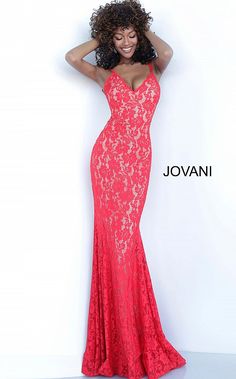 Lace Fitted Jovani Prom Dress 68005 Style Code: 68005 Available Colors: ivory, navy, peach, perri, red Colors: Available Sizes: 00 - 24 BUY IT NOW Closure: Invisible Back Zipper. Hook and Eye Closure. Details: Stretch lace, embellished with heat set stones, nude underlay, form fitting silhouette, floor length sleeveless bodice, B Neck, Straps over shoulders. Mnm Couture, Fitted Prom Dresses, Jovani Prom, Special Occasion Gowns, Long Sleeve Evening Gowns, Prom Dresses Jovani, Trumpet Dress, Prom Long, Lace Mermaid