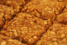 a close up view of some granola bars