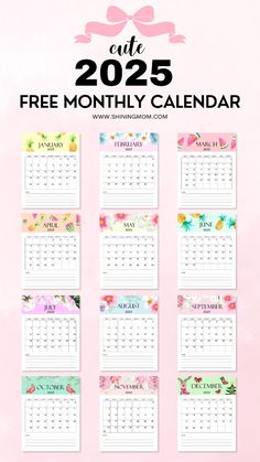 the free printable calendar with flowers on it