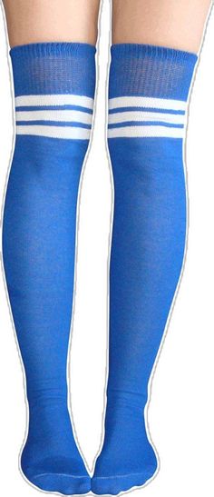 Fitted Blue Thigh-high Stockings, Blue Fitted Casual Leg Warmers, Casual Fitted Blue Leg Warmers, Casual Blue Stretch Leg Warmers, Casual Blue Stretch Stockings, Blue Thigh High Tights, Fitted Blue Thigh High Hosiery, Blue Fitted Thigh-high Hosiery, Blue Fitted Thigh-high Legwear