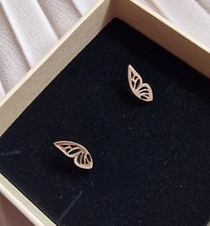 Dainty butterfly wing earrings 🦋 Gold plated stainless Steel, Hypoallergenic & water proof. 🦋 L×W is 12mm × 5mm 🦋 You will recieve two wings. If you would like a full butterfly on each ear you will need to purchase 2 pairs. 🦋 Perfect gift idea for that special someone Minimalist Rose Gold Butterfly Jewelry, Butterfly Charm Wing-shaped Earrings For Gift, Butterfly Charm Earrings As Gift, Rose Gold Butterfly Charm Earrings As Gift, Rose Gold Butterfly Charm Earrings For Gift, Rose Gold Earrings With Butterfly Charm As Gift, Wing-shaped Earrings For Gift, Wing-shaped Pierced Earrings As Gift, Wing-shaped Pierced Earrings For Gift