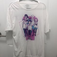 Never Worn, In Great Condition My Hero Academia Shirt, My Hero, Shirt Color, Hero Academia, My Hero Academia, Pink White, Womens Tops, Tops & Tees, Pink