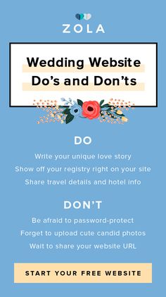 the wedding website do's and don'ts