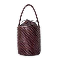 Free U.S. shipping. Style: Classic , color:Brown, suite for season：Spring, Summer ，Beach, Hanging out, Party, Travel, Work, Material Genuine Leather, Brown Woven Leather Bucket Bag Summer Handbags Woven Bucket Bag, Woven Leather Bucket Bag, Closet Idea, Summer Handbags, Lv Bags, Bag Summer, Travel Work, Leather Bucket Bag, Leather Bucket