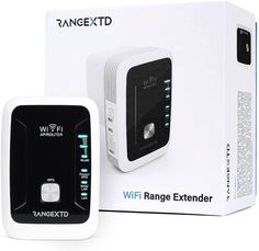 an image of a wifi range extender in the box with it's packaging