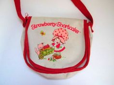 1980s Strawberry Shortcake, Childhood Memories 80s, Strawberry Shortcake Doll, Vintage Strawberry Shortcake, Purse Cute, Kids Canvas, Canvas Purse