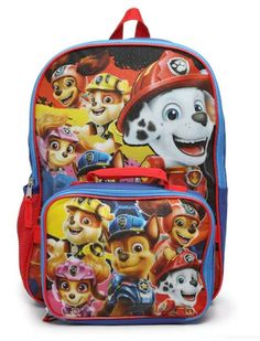 Paw Patrol Boys Bookbag Backpack Lunch Box Kids Nickelodeon School Marshall Blue Backpacks is Full Size 16"  And Lunch Box is 9" New with Tags Backpack measures approx. 16" x 12" x 5" 1 mesh side pocket convenient for water bottle Lunchbox measures 9" x 8" Matching soft lunch box Want the perfect gift/present to give for birthdays, Christmas, back to school, etc?  Click here to check out our eBay store for other items! Other children's toys are available in our eBay store. Blue Backpacks, Soft Lunch, Girls School Backpack, Padded Pouch, Dog School, Paw Patrol Pups, Girl Backpacks School, Dream Outfits, Blue Book