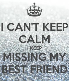 i can't keep calm i keep missing my best friend