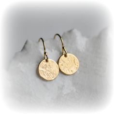 Hammered Gold Earrings Small Gold Disc Earrings UK Tiny Gold | Etsy Gold Disc Earrings, Dot Earrings, Handmade Birthday Gifts, Gold Dot, Gold Disc, Handmade Gifts For Her, Disc Earrings, Tiny Earrings, Hammered Gold