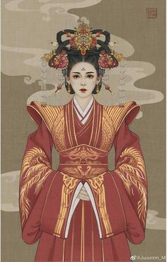 Geisha Tattoo, Chinese Art Painting, Art Appliqué, Bts Art, China Art, Chinese Painting