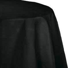 a black table cloth on top of a white table