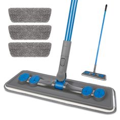 PRICES MAY VARY. DUAL USE PROFESSIONAL FLOOR MOP - Dust mop can not only work with the provided chenille microfiber pads(attached by Velcro), it is also compatible with disposable cleaning cloth, wipes, towels, rags and old clothes due to the 4 holes on the flat mop head. You only need to push it into the holes to keep it in place. Specially designed for people who don't like washing mop pads. You can toss away the disposable cloth directly after use. And your old clothes and rags will be fully Wall Cleaning, Cleaning Floors, Floor Vinyl, Flat Mop, Washable Pads, Dust Mop, Cleaning Mops, Cleaning Rags, Microfiber Mops