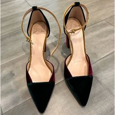 Multicolored, Velvet Pumps New Condition/Never Worn