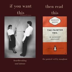 two books about love, one with an arrow and the other with penguin's head