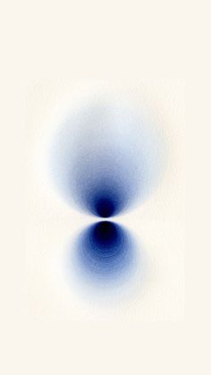 an abstract blue and white image with circles in the middle, on a white background